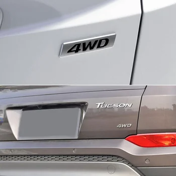 DSYCAR 1Pcs Mados 3D Metalo 4WD Automobilio Pusės Sparnas Galinis Kamieno Emblema Ženklelio Lipdukai Lipdukas 