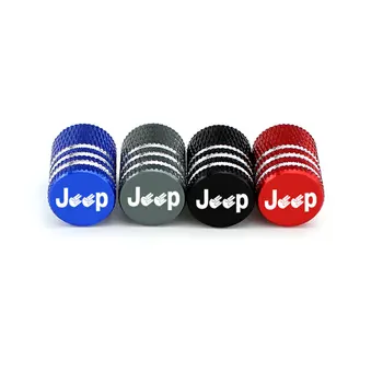 DSYCAR 4Pcs/Set Universalus Jeep Logotipas Aliuminio lydinio Padangų Vožtuvas Dangteliai, Automobilių, Sunkvežimių, Motociklų, Dviračių, Vožtuvo Stiebo Padengti Padangų Priedai