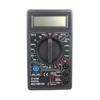 DT830B LCD Ekranas Skaitmeninis Multimetras Voltmeter Ammeter Ohmmeter DC10V~1000V 10A 750V Testeris Bandymas