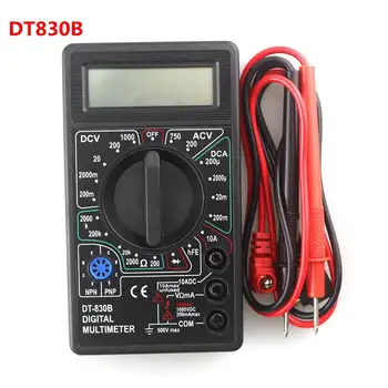 DT830B LCD Ekranas Skaitmeninis Multimetras Voltmeter Ammeter Ohmmeter DC10V~1000V 10A 750V Testeris Bandymas