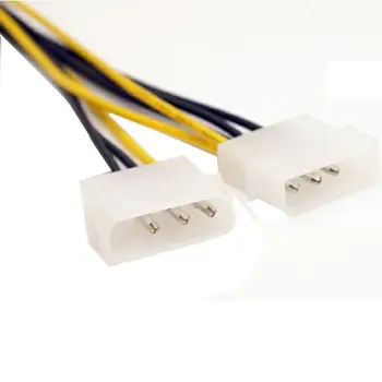 Dual Molex LP4 4 Prisegti prie 8 Pin PCI-E Express Konverteris Adapteris, Maitinimo Kabelis Wire_KXL0818