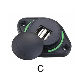 Dual USB LED Įkroviklio Lizdas Automobilinis Įkroviklis Dual Vandeniui Adapteris, Maitinimo Lizdas Universalus 12V - 24V Motociklo Autobusu Laivu