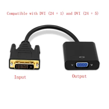 DVI į VGA adapteris jungtis, DVI (24 + 1) vyrų VGA moterų adapterio kabelis