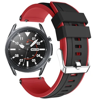 Dviejų Spalvų Dirželis Samsung Galaxy Watch3 45MM/Watch 3 45MM LTE Išmaniųjų Apyrankę 22MM Silikono Riešo Juostos Įrankių S3 Correa
