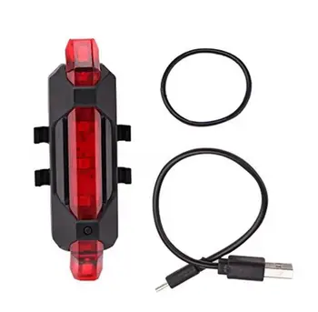 Dviračio Šviesos Vandeniui Galiniai Šviesos diodų (LED) USB Įkrovimo MTB Dviratį Dviračiu Šviesos Saugos Įspėjamoji Lemputė Dviračių Priedai TSLM1