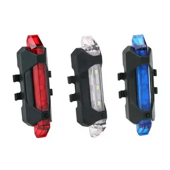 Dviračio Šviesos Vandeniui Galiniai Šviesos diodų (LED) USB Įkrovimo Kalnų Dviratį Dviračiu Žibintai Saugos Įspėjimas Taillamp Priedai