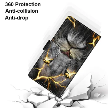 Dėl LG G7 G8 ThinQ Atveju Dažytos už LG X Power Apversti Prabanga Animacinių filmų Magnetinio Padengti Oda LG V40 ThinQ V50 5G Telefonas Atvejų