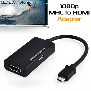 Dėl Micro USB Į HDMI Adapteris, suderinamas Skaitmeninis Vaizdo Garso Keitiklis Kabelio Jungtis Nešiojamas Telefonas Su MHL Uosto