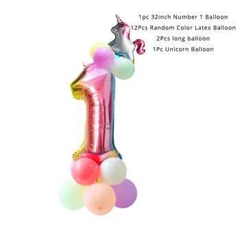 Džiaugsmas-Enlife latekso vienaragis balionas aukso konfeti balionus, gimtadienio dekoracijas vienaragis šalis dekoro prekių vaikams, kūdikių dušas
