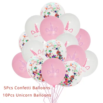 Džiaugsmas-Enlife latekso vienaragis balionas aukso konfeti balionus, gimtadienio dekoracijas vienaragis šalis dekoro prekių vaikams, kūdikių dušas