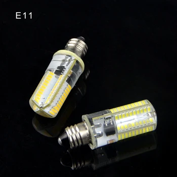 E17 E14 E11 E12 G9 G4, LED Lemputė 110V, 220V Pritemdomi LED lemputė 5W Silikono Kukurūzų šviesos Liustra apšvietimo Pakeisti Halogeninės lempos