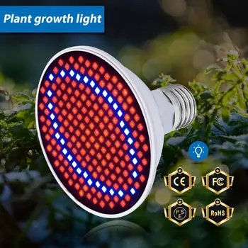 E27 LED Grow Lempa Visą Spektrą E14 Augalų Auginimo Lempos GU10 Fito Lempa MR16 Fitolampy Augalų Sėklos, Gėlių Apšvietimo B22 2835