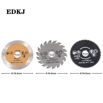 EDKJ Out skersmuo 54.8 mm Aukštos Kokybės Mini diskinio Pjūklo Ašmenys Medienos Pjovimo Peilis