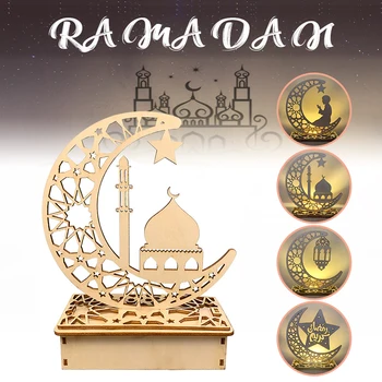 Eid Apdaila Medinių Vakarienė Plokštės Namų Ramadanas Maisto Serviravimo Padėklo Moon Star Eid Ramadano Pradžią Šalis Desertas Dekoras