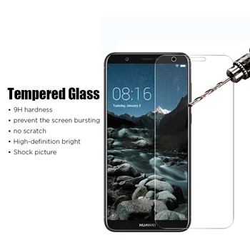 Ekrano apsaugos Huawei Y5 Y7 Premjero Y9 HD Grūdintas Stiklas Huawei Y6 2018 Stiklo danga Sunku Mobilųjį Telefoną Raštas 9H Filmas
