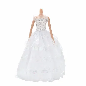 Elegantiškas Rankų Darbo Vasaros Nuotakos Suknelė Princesė Suknelė Drabužius Vestuves Suknelė Barbie Lėlės Acessories