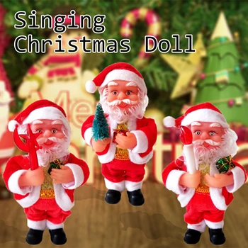 Elektros Dainavimo Santa Claus Žaislas, Lėlė Muzikos Namų Dekoro Kalėdų Dekoracijas Namams Kalėdų Dovana Vaikams