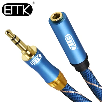 EMK 3.5 aux kabelis-prailgintojas vyrų ir moterų audio laidas 3.5 mm aux kabelis 1m 3m Extender Laido Ausinių Laidą, telefono ausinių