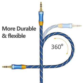 EMK 3.5 aux kabelis-prailgintojas vyrų ir moterų audio laidas 3.5 mm aux kabelis 1m 3m Extender Laido Ausinių Laidą, telefono ausinių