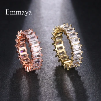 Emmaya Naujo Dizaino Klasikinio Stiliaus Išskirtinį Kubinių Akmens Žiedas, Moterų Paety Apdailos Prabangių Papuošalų Mados