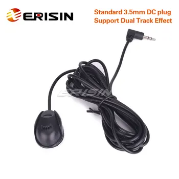 Erisin ES008 Mini Išorinis Mikrofonas (3,5 mm Kištukas DC Automobilių Radijo DVD Grotuvas, Stereo