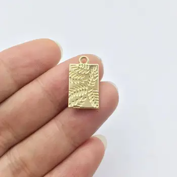 Eruifa 20pcs 10*18mm Lapų spausdinimo aukso/Sidabro padengtą Cinko lydinys, Pakabukai Pakabukas Papuošalai 