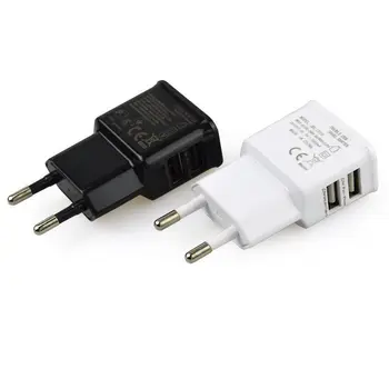 ES plug 5V 2A Dual USB Universalūs Mobiliųjų Telefonų Krovikliai Kelionės Galia Įkroviklio Adapterį Prijunkite Įkroviklį 