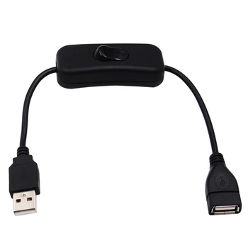 ESCAM 28cm USB Kabelis su Jungikliu ON/OFF, Kabelio Pratęsimas Perjungti USB Lempa USB Ventiliatorius elektros Energijos Tiekimo Linijos Patvarus KARŠTO PARDAVIMO Adapteris
