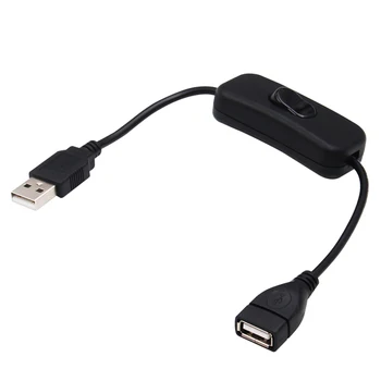 ESCAM 28cm USB Kabelis su Jungikliu ON/OFF, Kabelio Pratęsimas Perjungti USB Lempa USB Ventiliatorius elektros Energijos Tiekimo Linijos Patvarus KARŠTO PARDAVIMO Adapteris