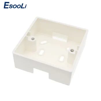 EsooLi 86X86 PVC Sustorėjimas, Skirstomosios Dėžutės tvirtinimo prie Sienos Kasetės Išorės montažinė dėžutė, tinkamu išėjimui 86 standartiniai jungiklis ir lizdas