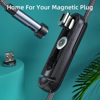 Essager Magnetinio Kabelio Atveju iPhone, Micro USB C Tipo Nešiojamų Saugojimo Dėžutė Magnetas Adapteris Jungties Silikono Bakas