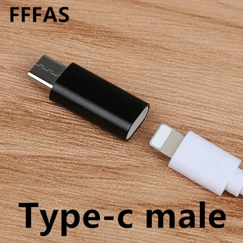FFFAS C Tipo Vyrų ir 8 Pin Female USB Kabelis Konverteris Įkroviklio Tipo c Jungties Adapteris, skirtas Apple IPhone Kabelių Xiaomi Mi6 