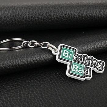 Filmo Niekučių Breaking Bad BA BR Heizenbergo Keychain Metalo Pakabukas Raktų Žiedas Vyrams, Moterims, Raktų pakabukai