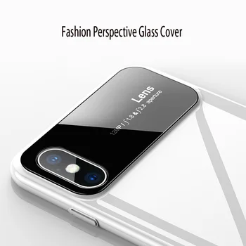 FLH Konsolės Veidrodį Stiklo Apsaugos Hard Cover Pliušinis Apple iphone 12 11pro X/Xr/Xs 7 8 Plius 6 6s Max Prabanga atveju 2021