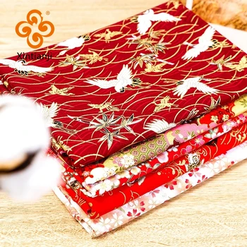 Flora Kimono Bronzos Raudona Medžiaga Japonų Stiliaus Gėlių Modelio, Audinio Suknelė Ir Kratinys Namų Tekstilės Medžiagos TJ8692-3