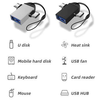 FONKEN OTG Adapteris, USB C Tipo 