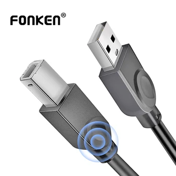 FONKEN USB 2.0 Spausdinimo Kabelį, Fotoaparato Epson HP, Canon Spausdintuvo Laidas 1m 3m Didelės Spartos Spausdintuvas ilgiklis Duomenų Perdavimo Kabelis