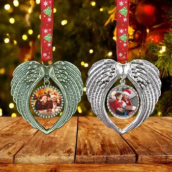 Foto Rėmelis Pakabuką Angelas sparnų ir širdies formos Valentino Dienos, Kalėdų Vakarėlį Atostogų Šalis Rekvizitai Kalėdų Eglučių Papuošalai
