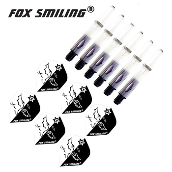 Fox Šypsosi 2BA 35mm Nailono Lėkti Velenai Su Smiginio Skrydžių Dardos Plunksną Palieka Nustatyti Spalvinga Lėkti Priedai taikiniai 