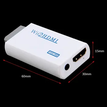 Full HD 1080P Wii su HDMI suderinamus Konverteris Adapteris Wii2HDMI Konverteris 3.5 mm Audio PC HDTV Ekranas