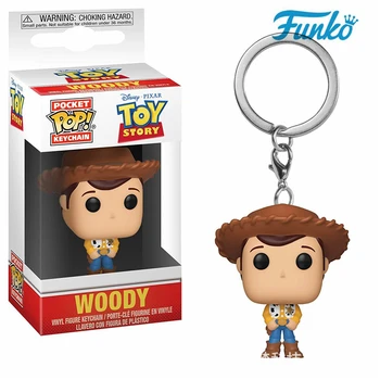 Funko Pop Kišenėje Pop Toy Story Woody Buzz Lightyear Svetimų Keychain Veiksmo ir Paveikslas Raktų Pakabukų, Žaislų, Vinilo Lėlės Klavišą Grandinė Dovanų