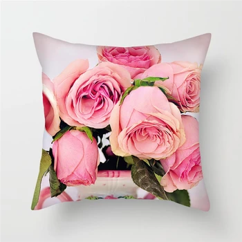Fuwatacchi Gėlių Serija Pagalvėlė Padengti Rožės Pagalvės Dangtelis Sofa-lova, Miegamojo, Automobilių Apdailos Gėlių Vyšnių Mesti pagalvių Užvalkalai