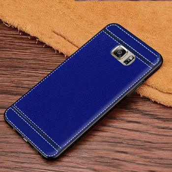 Galaxy 5 Pastaba Atveju Litchi Tekstūros, Minkštos TPU Case Cover Fundas Galaxy Note5 N920A N9200 SM-N920 N920C Coque Etui Variklio