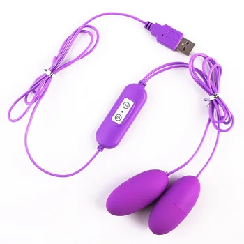 Galingas USB Dvigubas Vibruojantis Kiaušinis 10 Greičio Klitorio Stimuliatorius G-Spot Makšties Massager Kulka Vibratoriai Sekso Žaislai Moterims