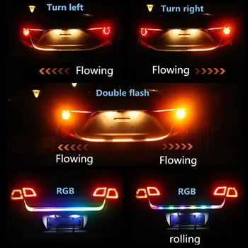 Galiniai langelį šviesos ruože automobilių Vadovaujamos kovos su susidūrimo perspėjimo lemputė diržo Žibintus Posūkio Signalo Juostos Automobilių Šviesos Priedai
