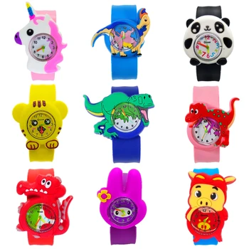 Gamintojai, didmeninės vaikai laikrodžiai animacinių filmų dinozaurų gyvūnų vaikams žiūrėti užsegimas ratu žaislai berniukams, mergaitėms žiūrėti dovana laikrodis