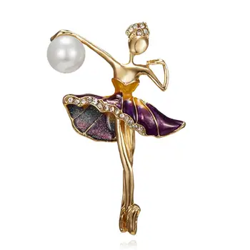 Gamyklos Tiesioginio Pardavimo Elegantiškas Baleto Šokių Mergina Šviečia Kristalų, Sagės Moterų Aprangos Drabužių Segtukus Papuošalai, Aksesuarai
