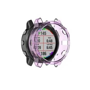 Garmin Fenix 6 Pro 6S 6X Pro Minkštas Crystal Clear TPU Raštas Atveju Dengiamasis Rėmas Smart watch priedai Fenix6 Fenix6X Shell
