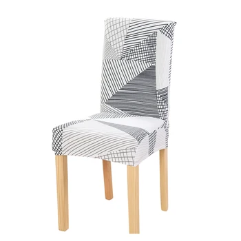 Geometrinis spausdinti vestuvių kėdės apima valgomasis office pokylio kėdžių užvalkalai, elastinga medžiaga
