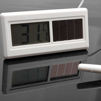Geriamojo Mini Skaitmeninis LCD Termometras Jutiklis su 1 m Kabeliu Saulės energija Varomas 50 laipsnis iki 150 laipsnių Namų Termometro Jutiklis